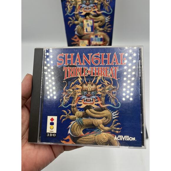 Shanghai Triple Threat 3DO Video Game Long Box Complete CIB - Picture 4 of 16